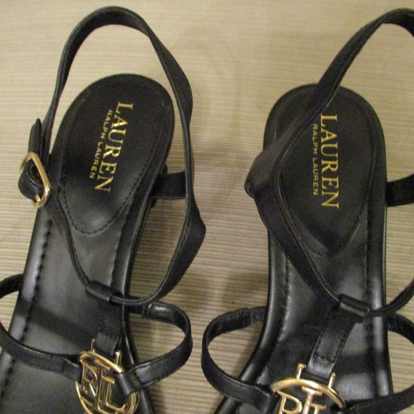 NWOT RALPH LAUREN WEDGE SANDALS Sz 9.5 B SALE - Picture 3 of 8